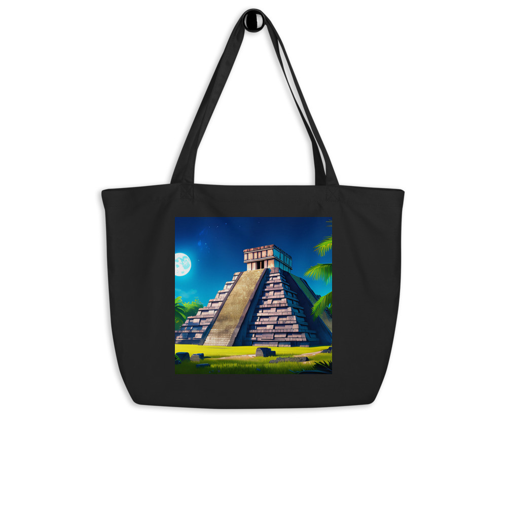Mayan Temple - Large Tote Bag