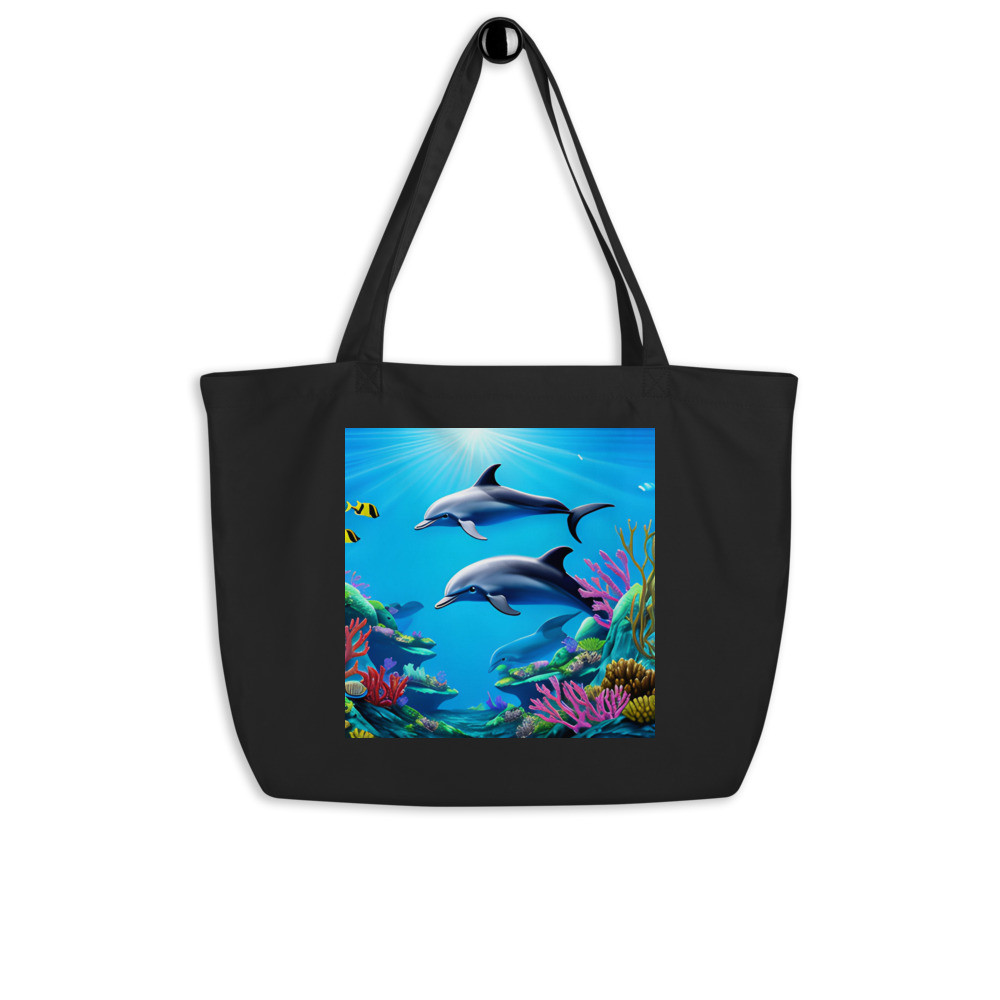 Dolphin Lovers - Large Tote Bag