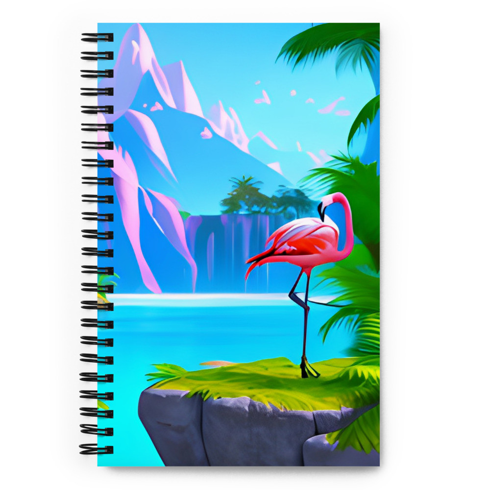 Pink Flamingo - Spiral Notebook