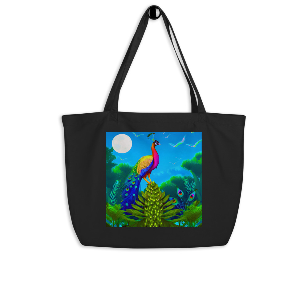 Peacock - Large Tote Bag