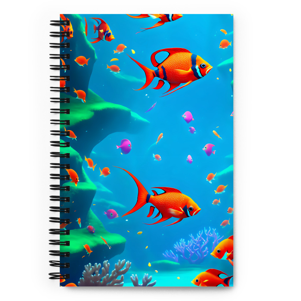 Flame Angelfish - Spiral Notebook
