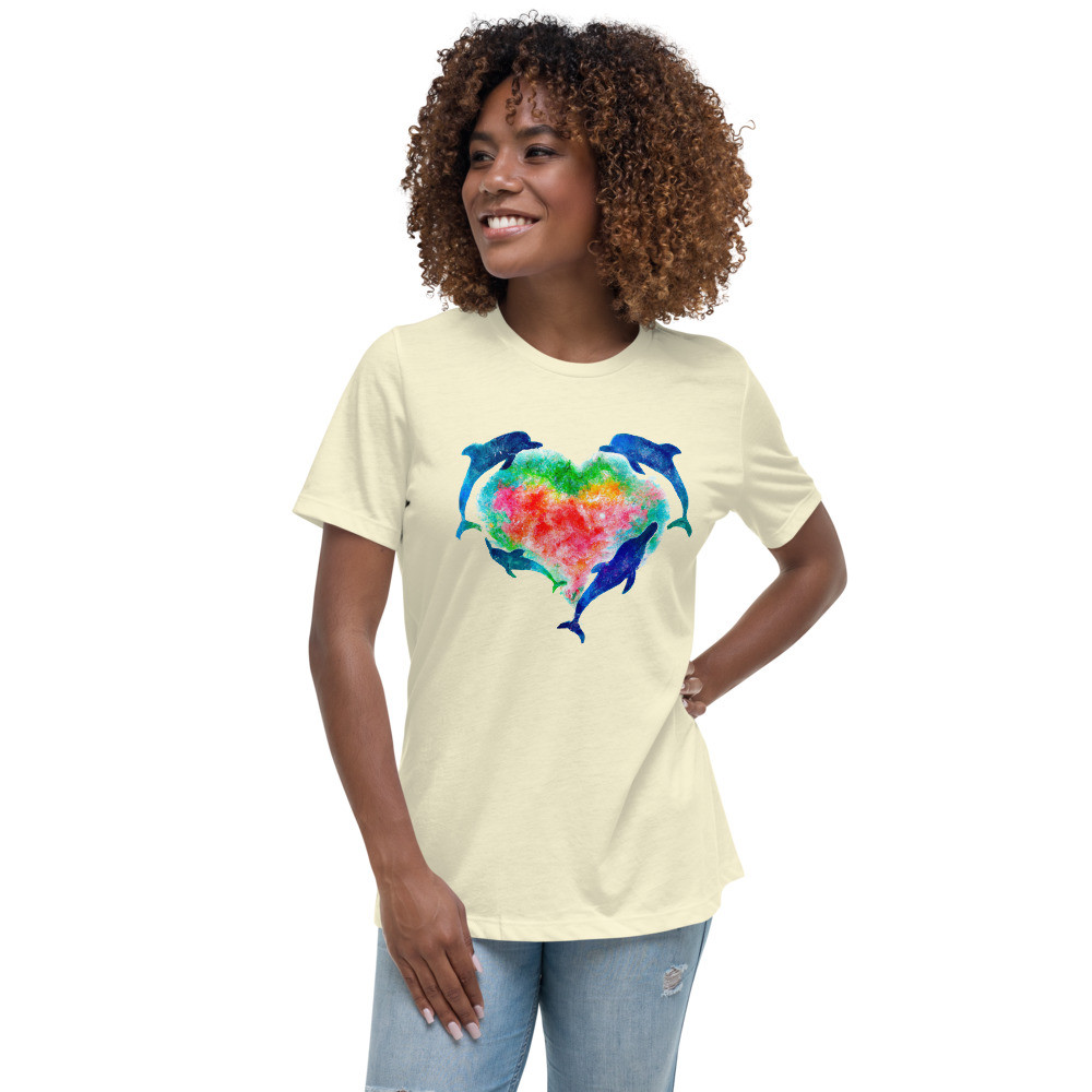 Dolphin Heart - Women's Relaxed Tee