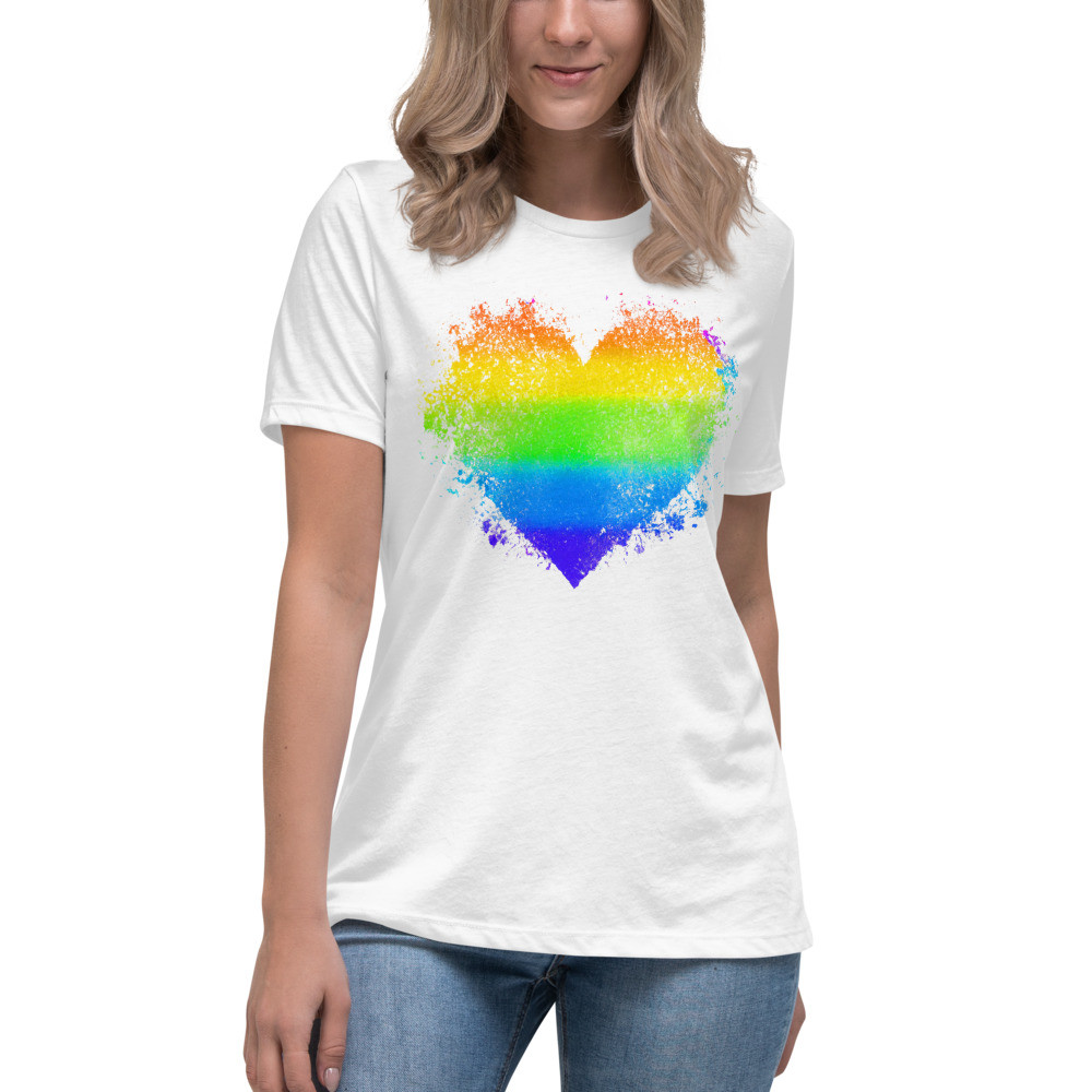 Rainbow Heart - Women's Relaxed Tee
