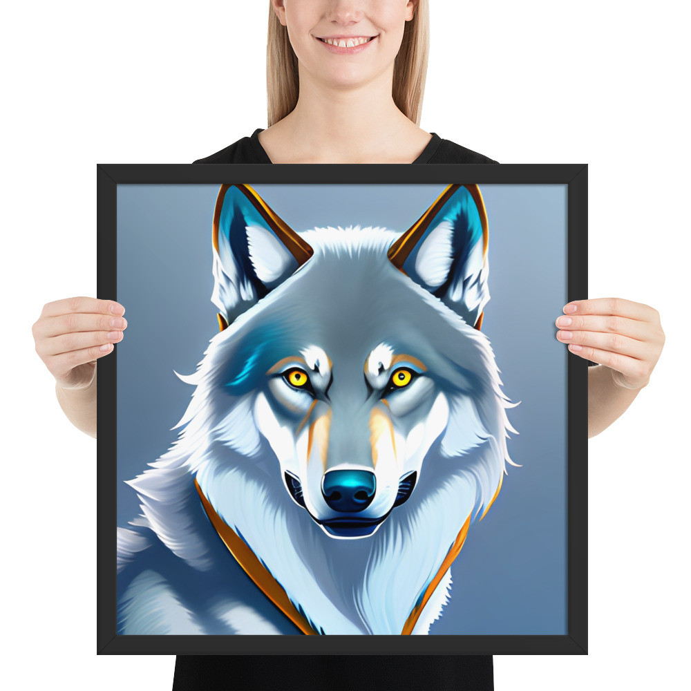 Wolf - 18" x 18" Framed Poster