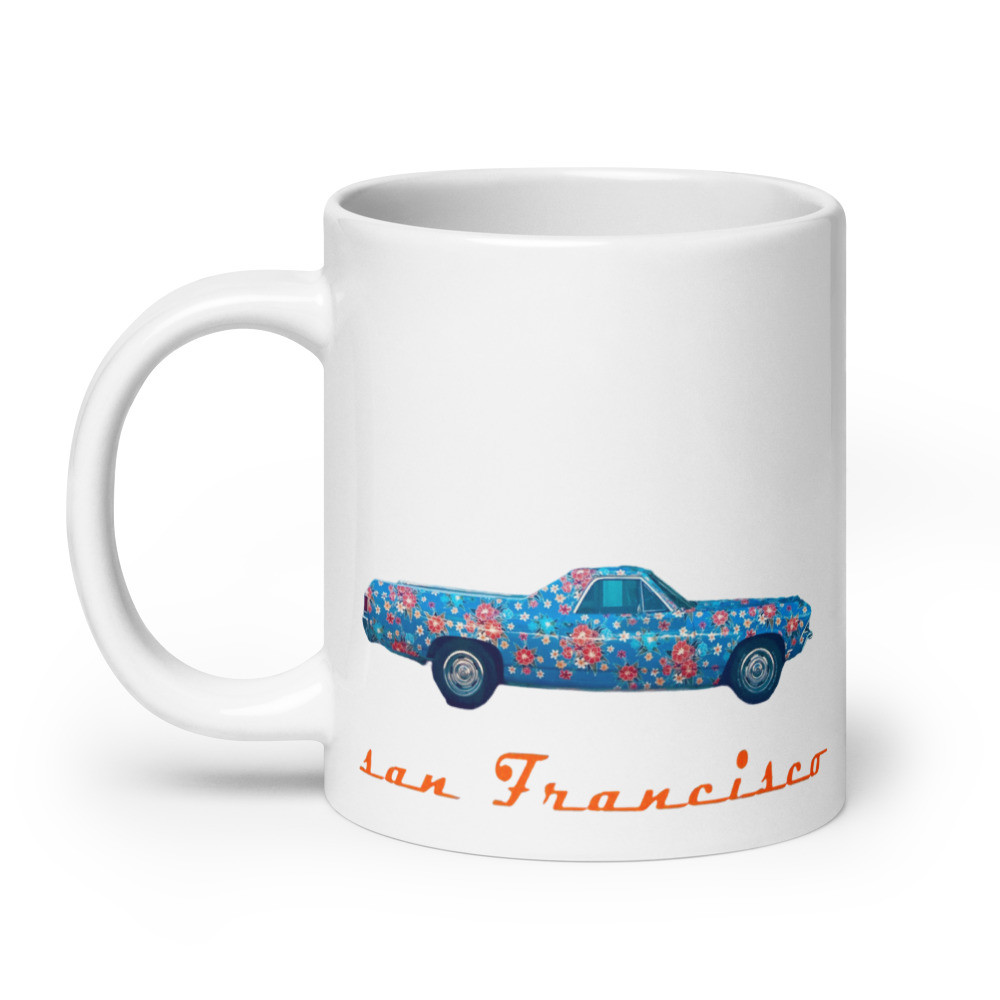 White glossy mug