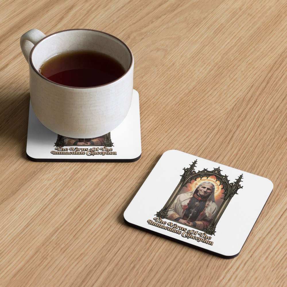 Virus of the Immaculate Conception Cork-back coaster