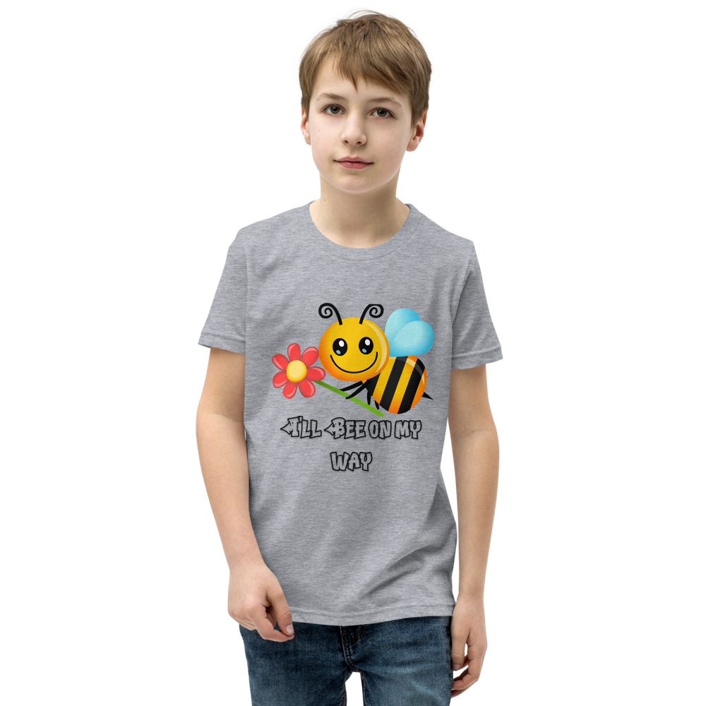 I'll Bee on my way  Youth Short Sleeve T-Shirt  (Light color versions)