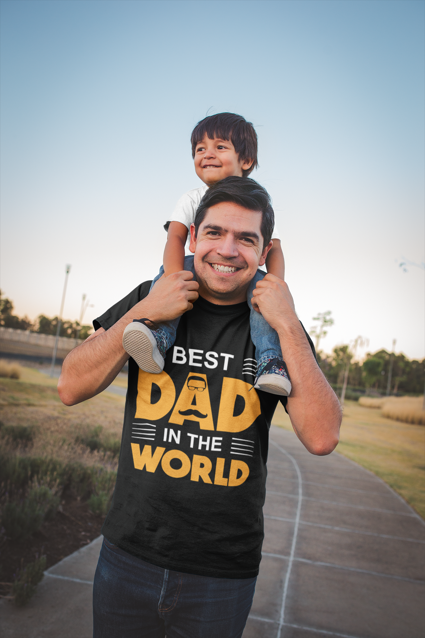 Best Dad in the world - (White Text Version) - Unisex Ultra Cotton Tee
