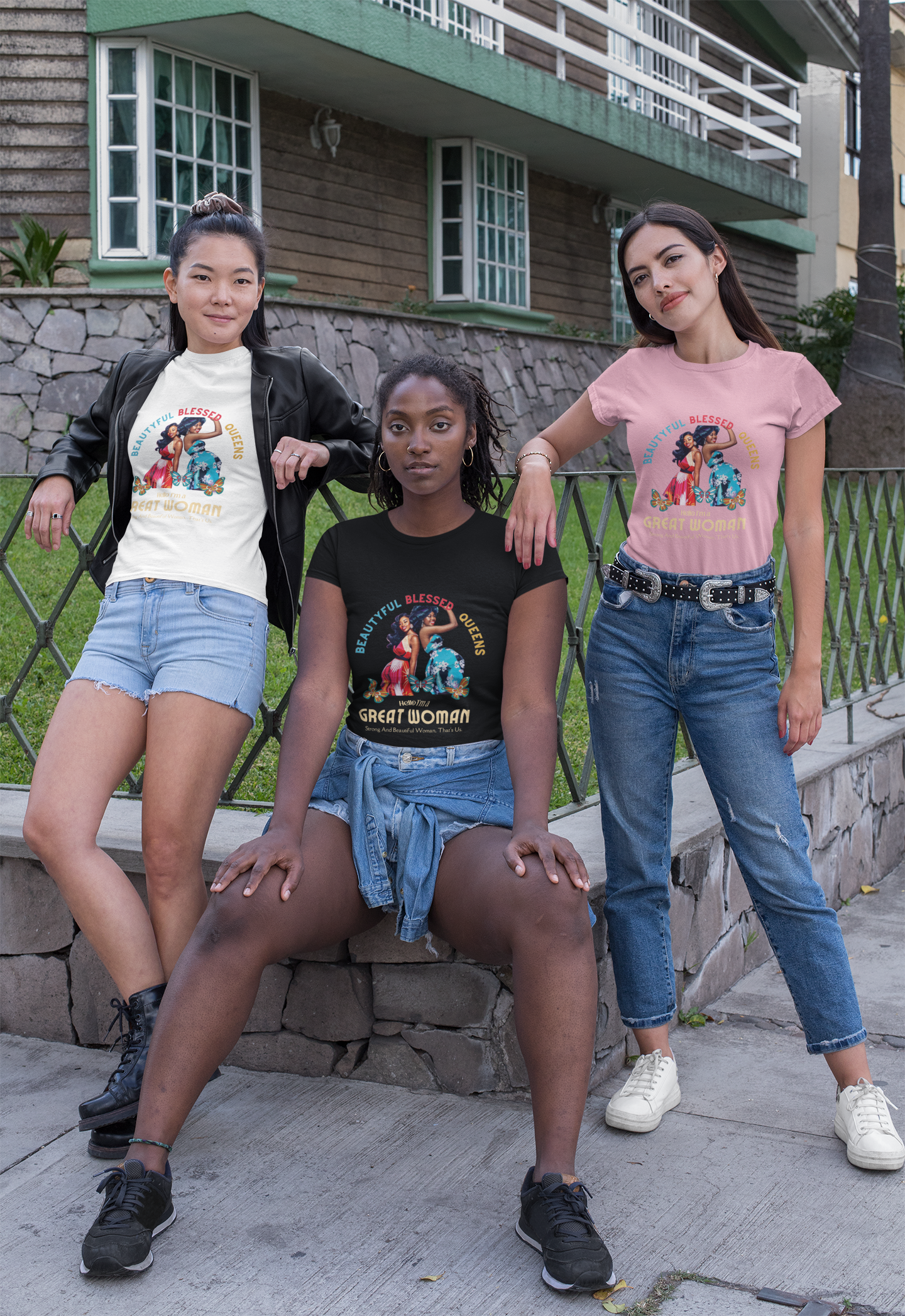 Beautiful Blessed Queens (BBQ): Women's short sleeve t-shirt