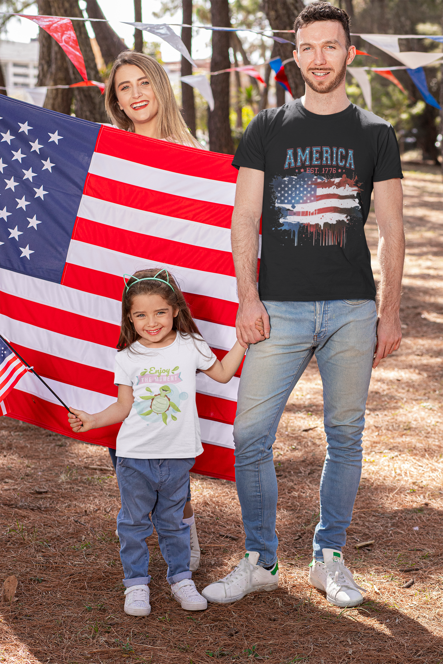 America  -  (July 4th Design) - Unisex Ultra Cotton Tee