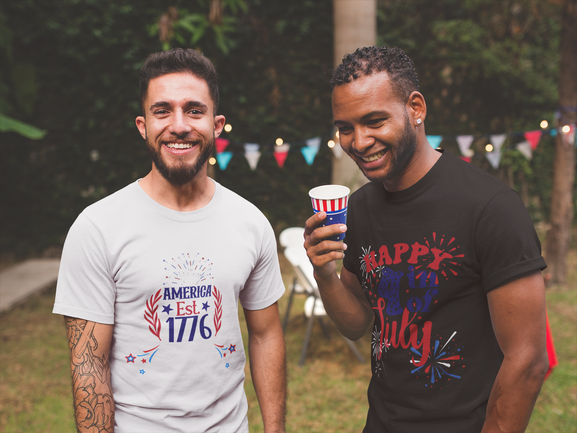 America  "est" 1776 (July 4th Design) - Unisex Ultra Cotton Tee