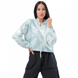 Blue Zendoodle Women’s cropped windbreaker