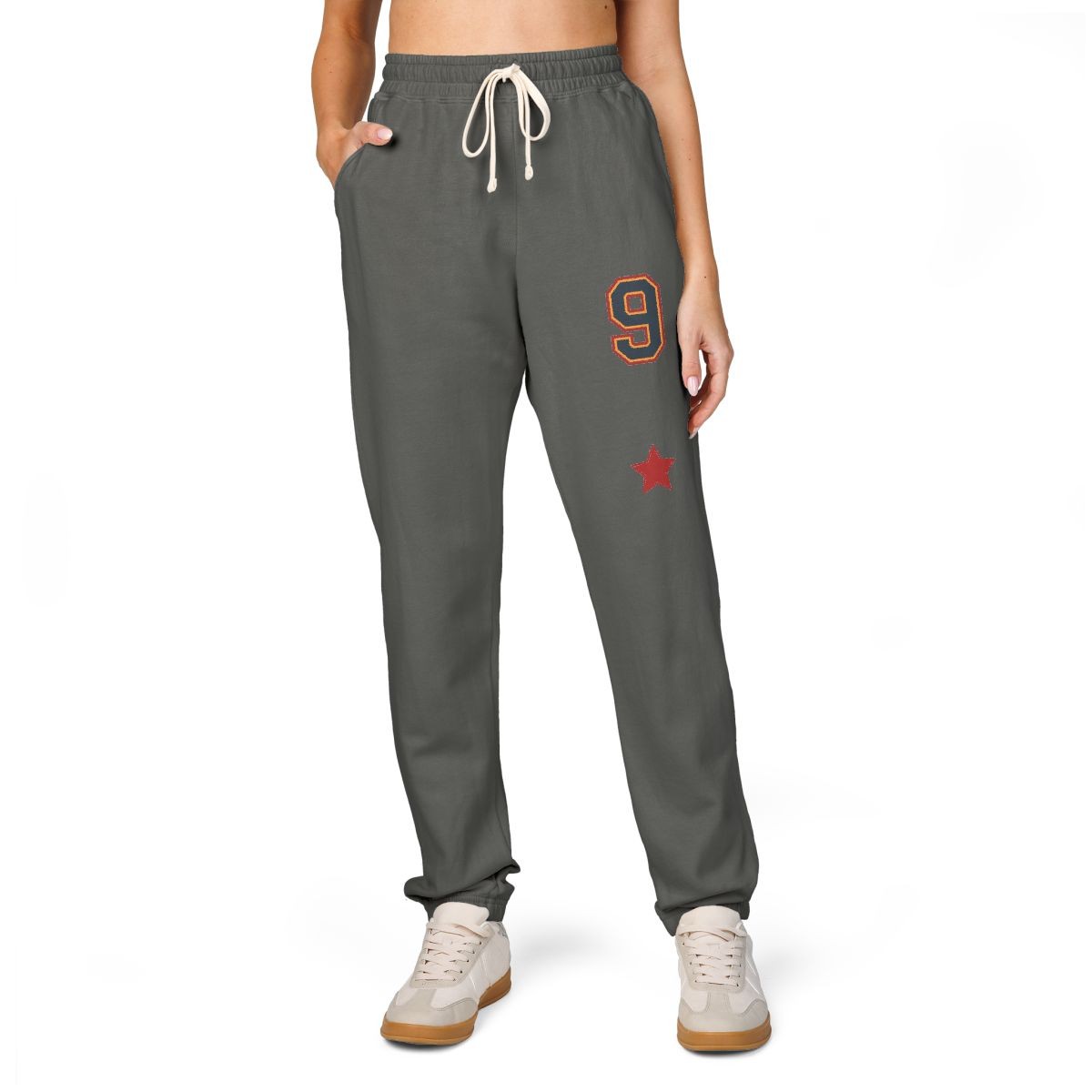 Fleece Sweatpants with Unique Embroidery