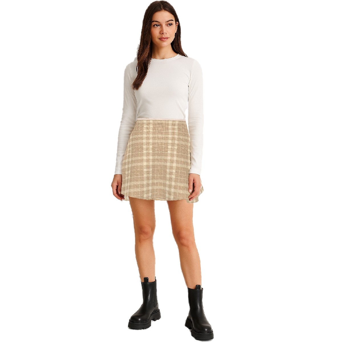 Quilted Flared Skirt.