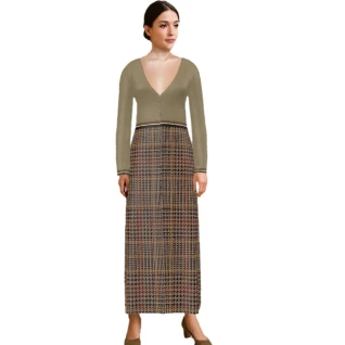 Long Button Up Jersey Dress