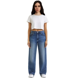 Sun Fade Wide Leg Jeans