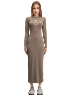 Dyed Washed Slit Maxi Dress