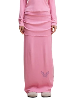 Straight Hip-Hugging Maxi Skirt