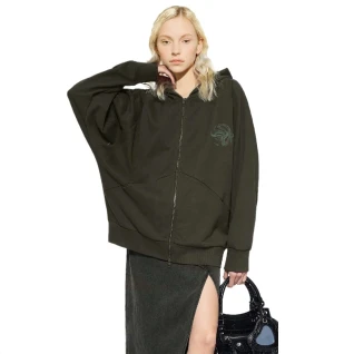 Dolman Sleeve Zip- Hoodie