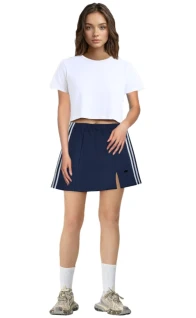 Side Stripe Slit Skirt