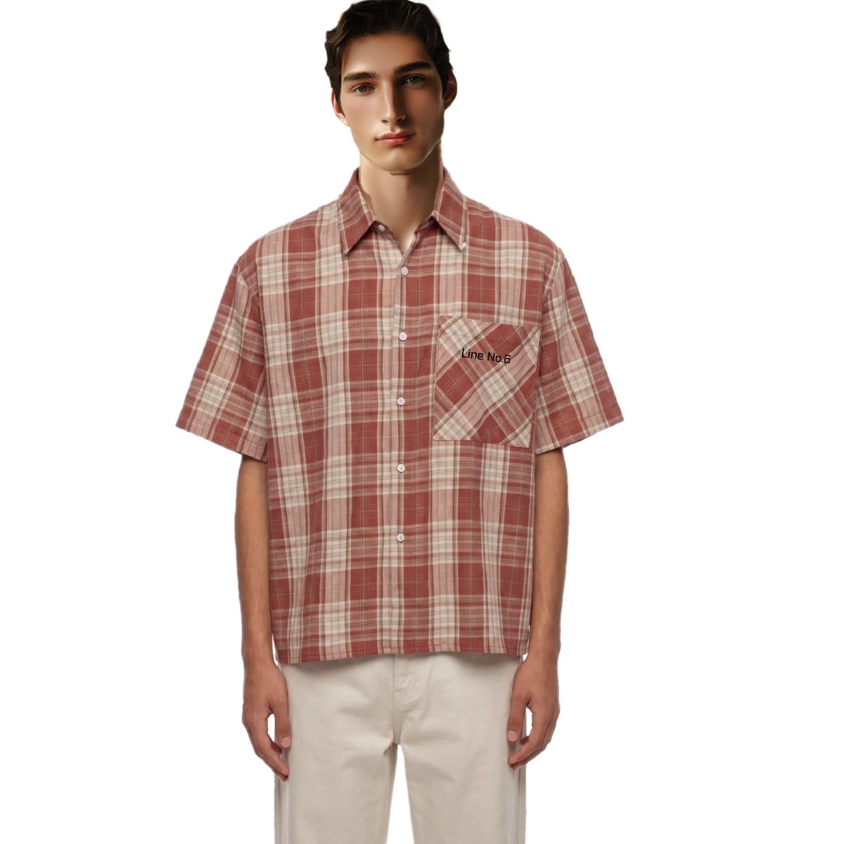 Plaid Boxy Short Sleeve Shirt