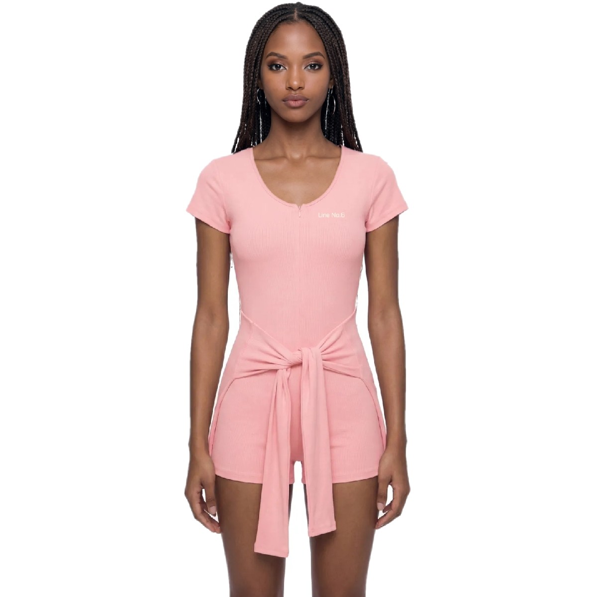 Cape Tie-Waist Romper