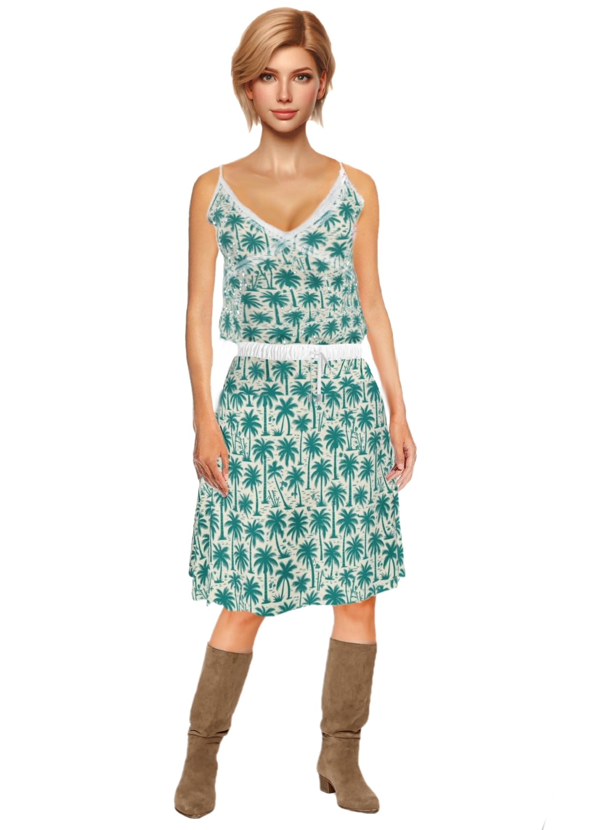 Midi Skirt Palms