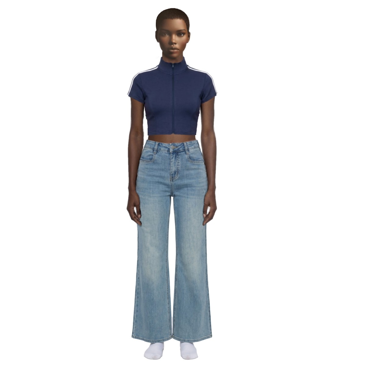 Vintage Wash Flared Women's Jeans