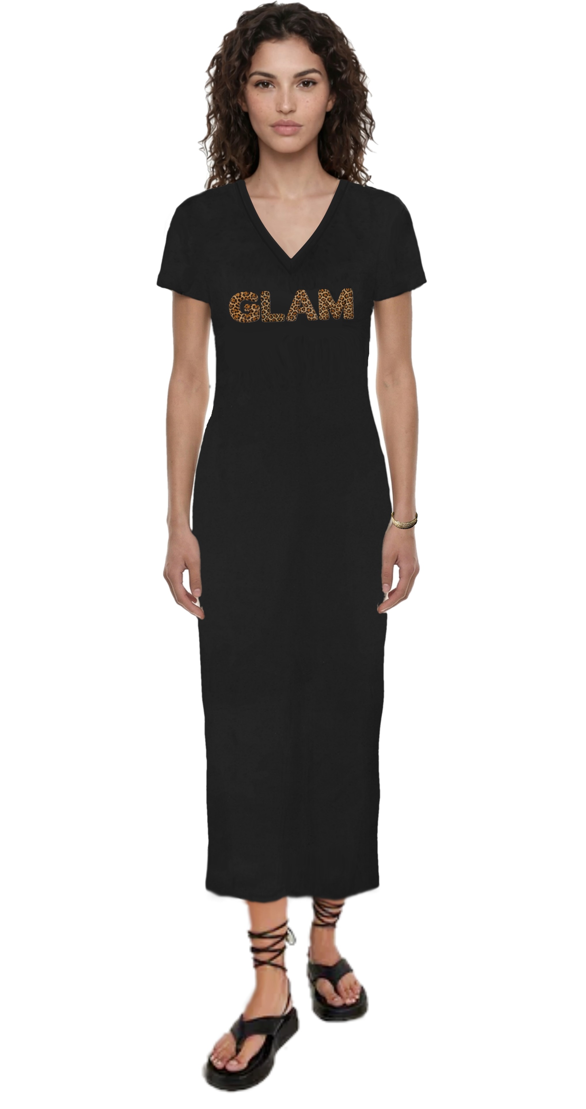 V-neck Maxi Dress