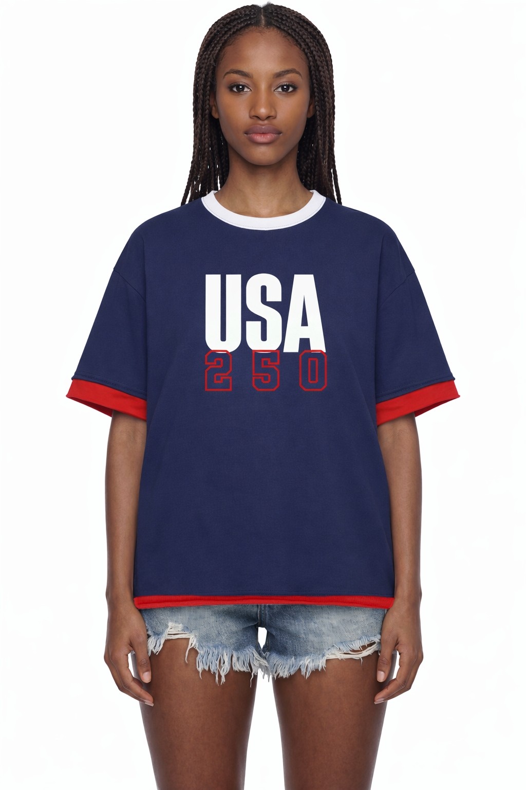 Boxy Color Block T-Shirt