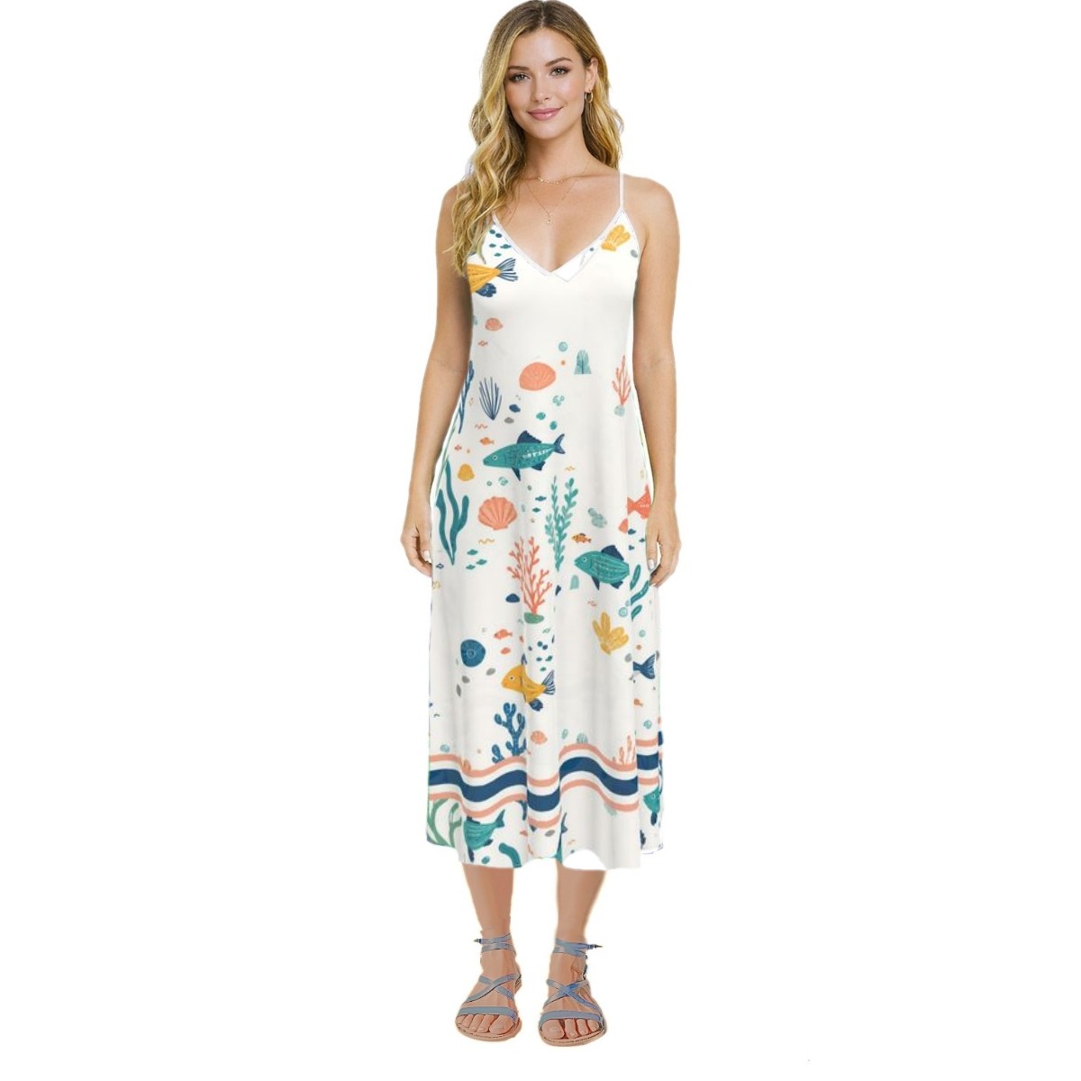 Slip Midi Crepe Dress Delmar
