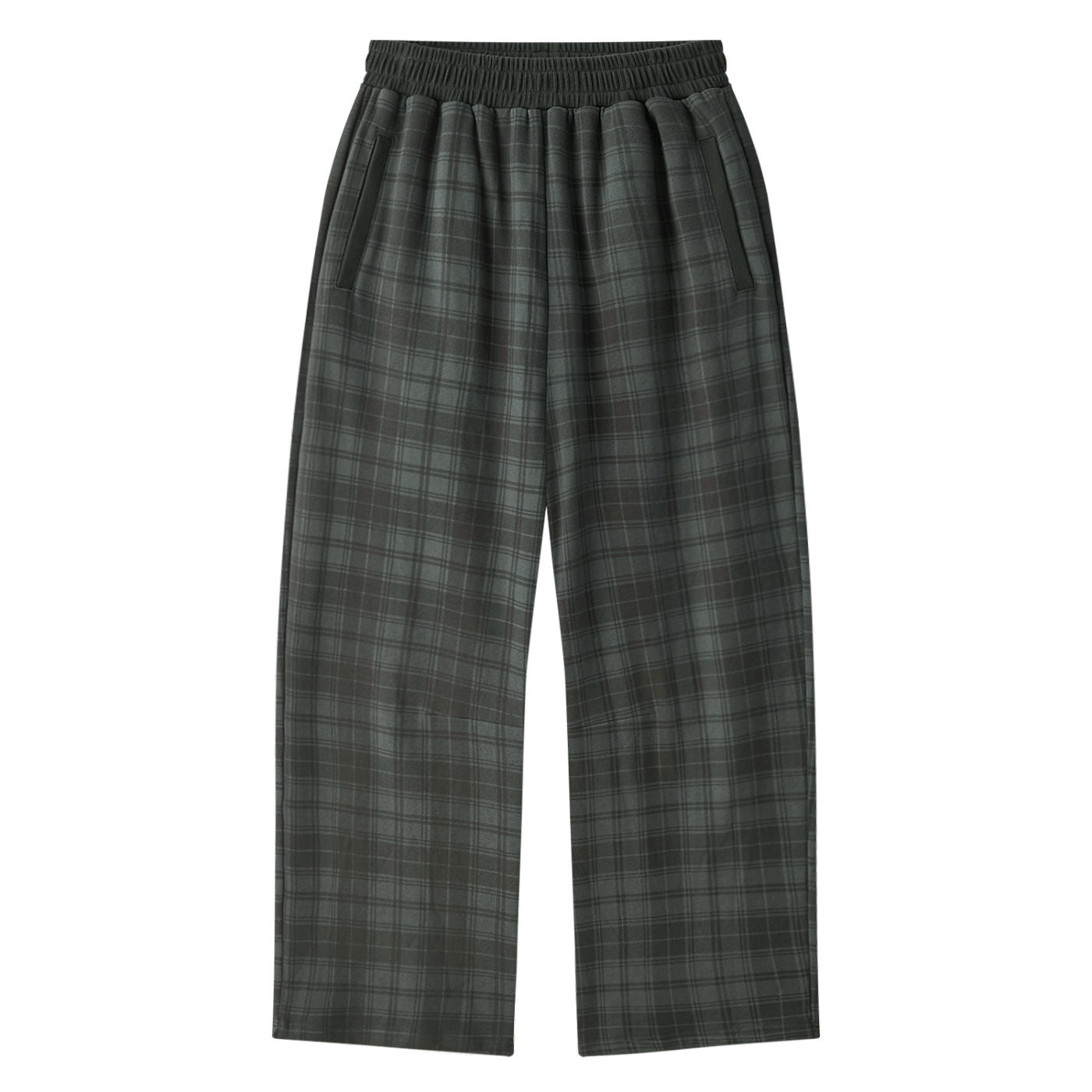 Plaid Straight Leg Pants