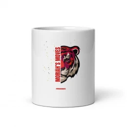 Moriah's Moves White Tiger Glossy Mug