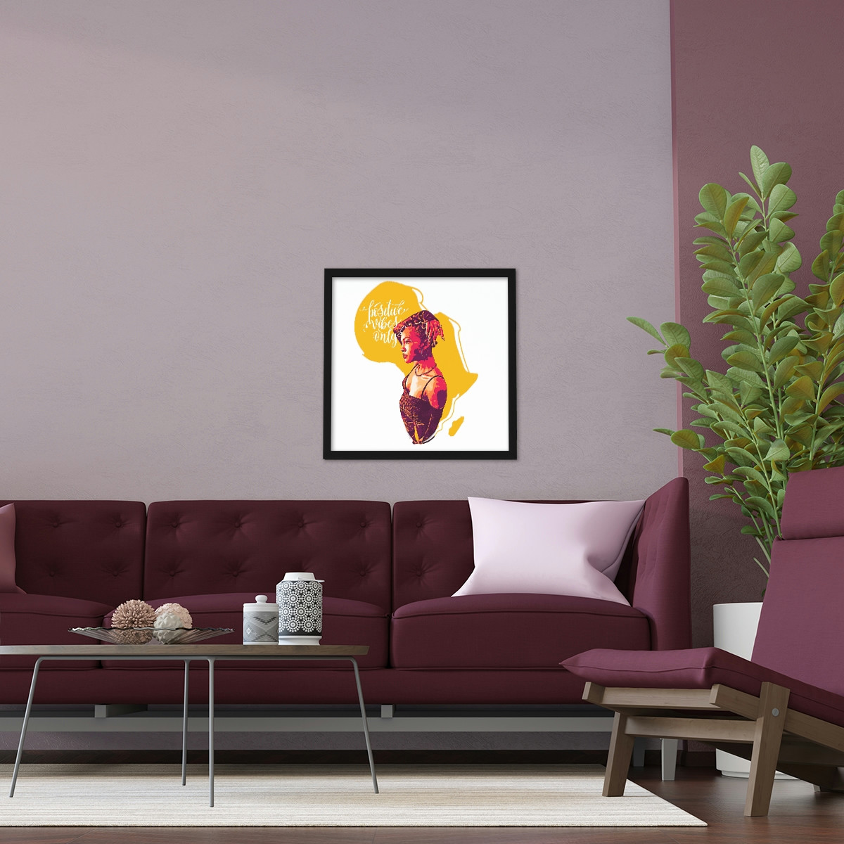 Positive Vibes Only - Framed Poster, Horizontal