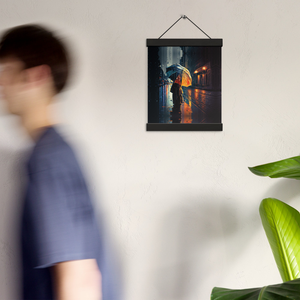 Poster with hangers