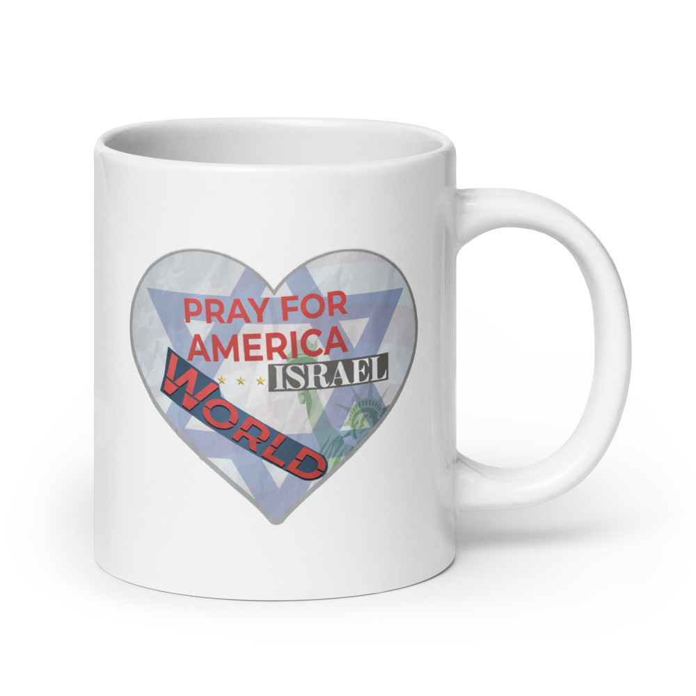 Pray For The World - White Glossy Mug