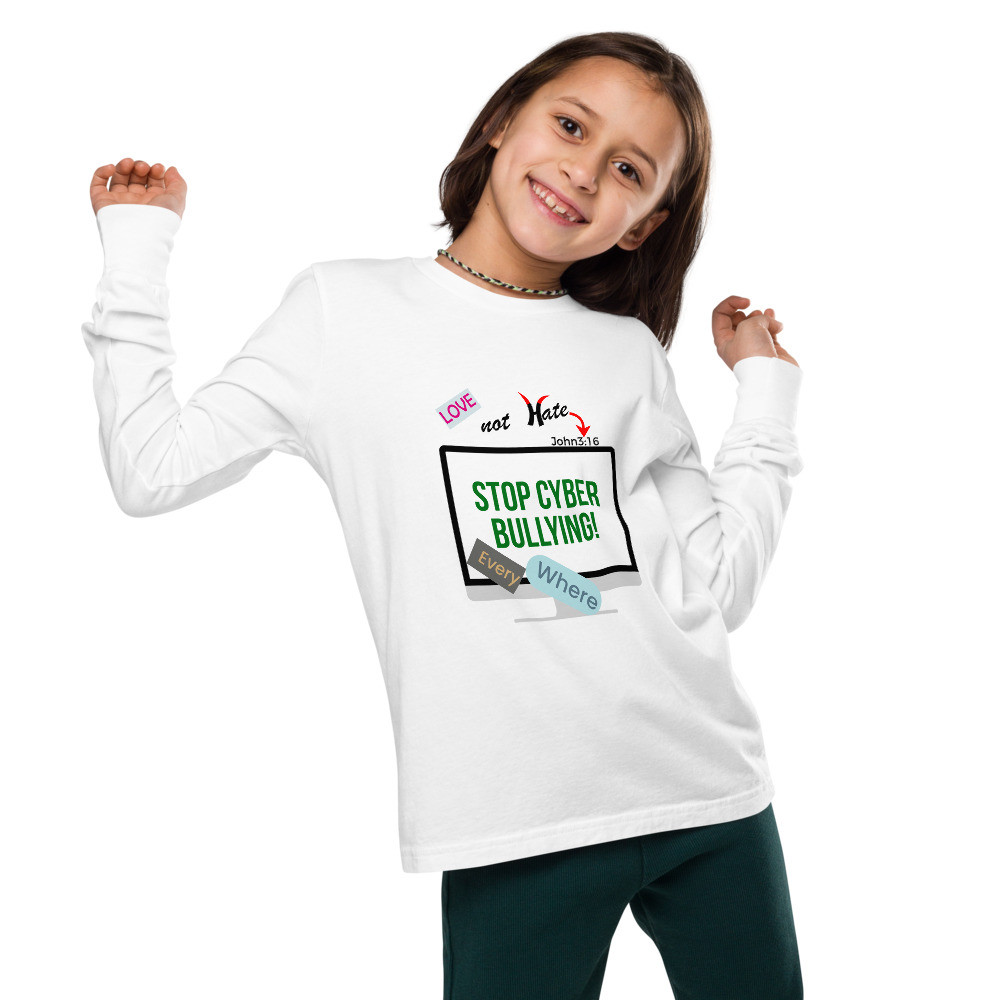 Pedahzur Bvine Designs Youth long sleeve Anti- Bullying Tee