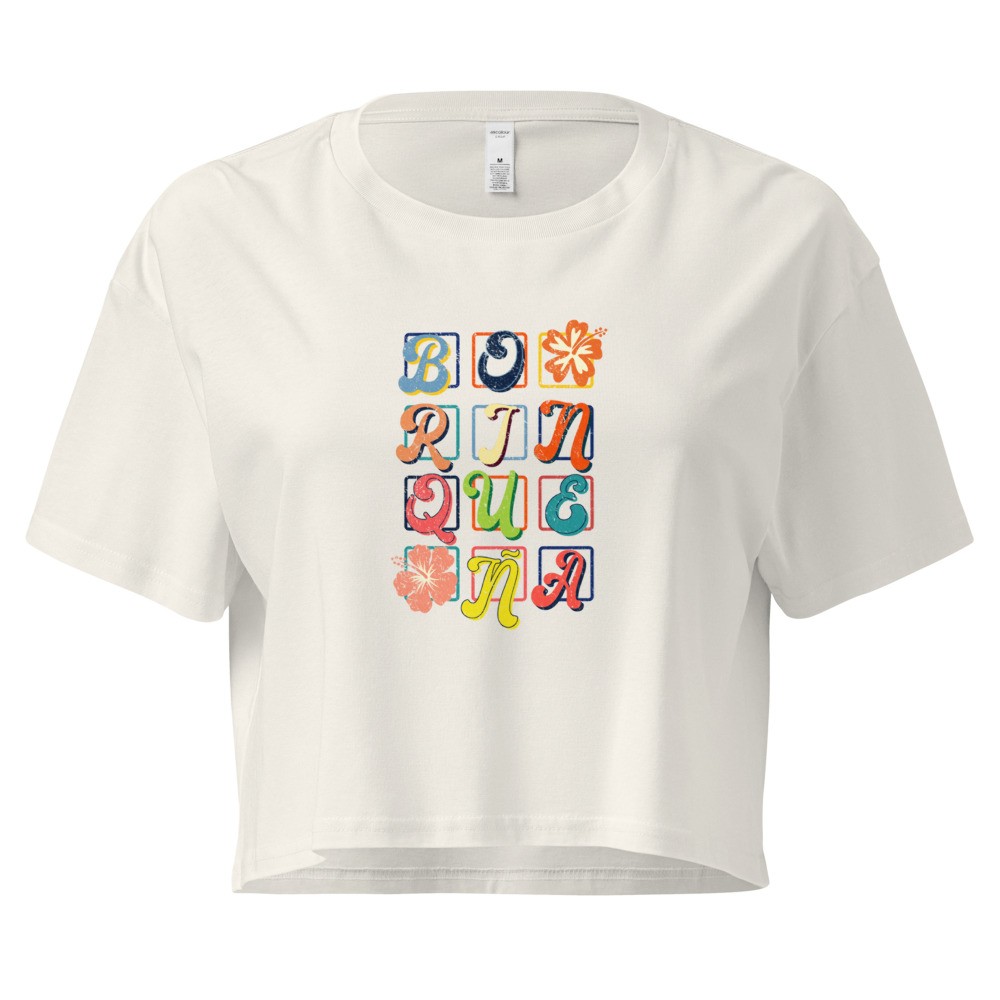 Letras Borinquena Crop Top