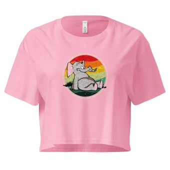 Retro Elephant Crop Top