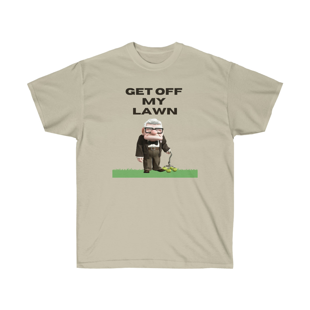Get Off My Lawn Unisex Ultra Cotton Tee (Black Lettering)