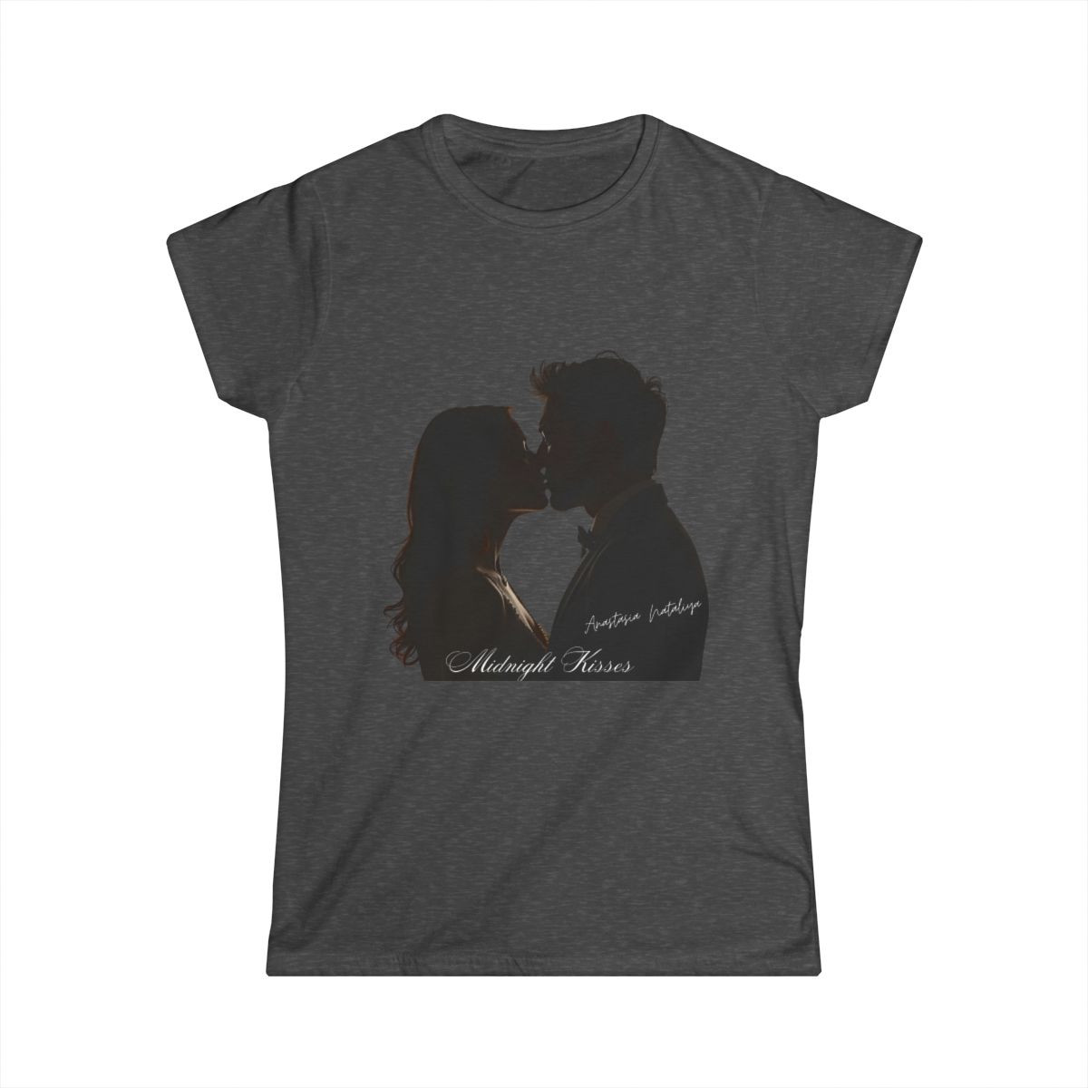 Anastasia Nataliya 'Midnight Kisses' Romance-Inspired Tee - Dark Heather