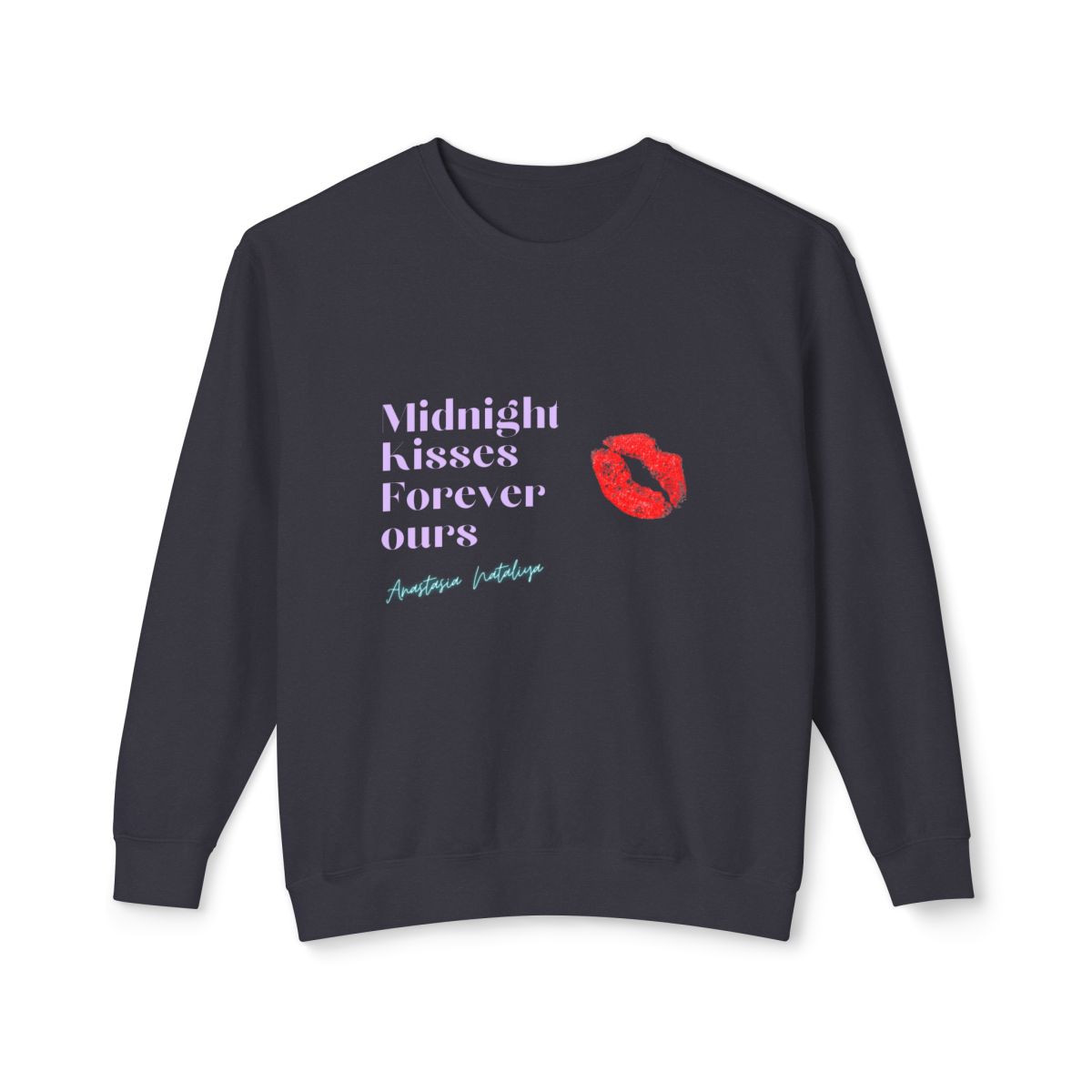 Anastasia's Butterfly Blues Chasing Dreams Unisex Lightweight Crewneck Sweatshirt BLK