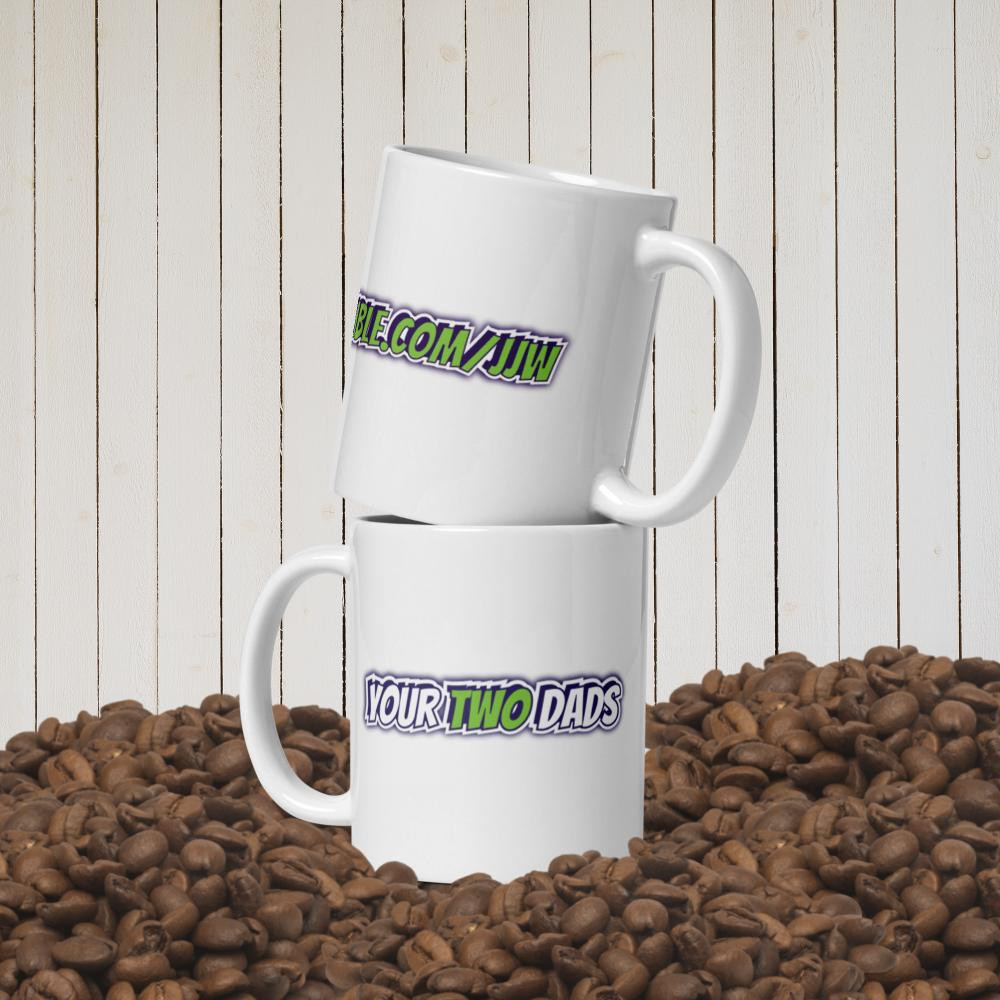 Your Two Dads' White glossy mug
