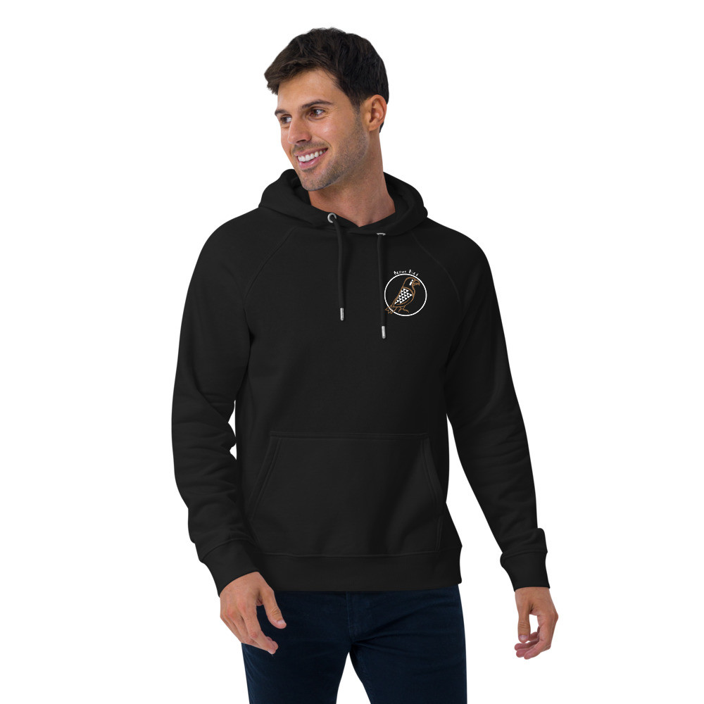 Unisex Organic Cotton Hoodie White Logo