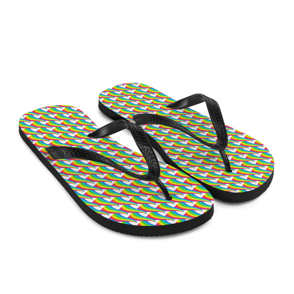 Rainbow Flip-Flops