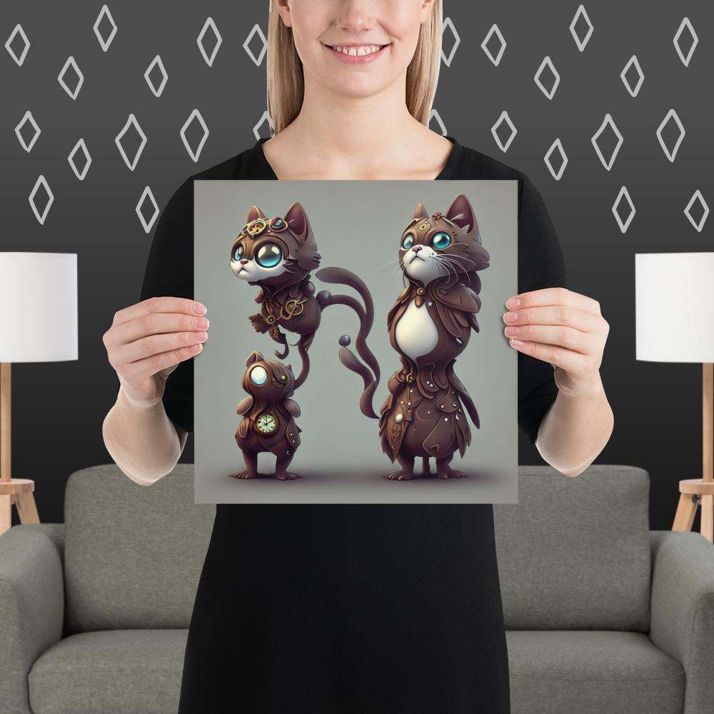 Poster Cat Steampunk Cute