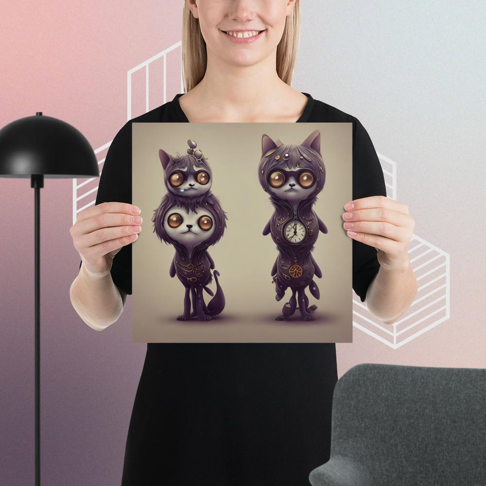Poster Cat Steampunk Cute 