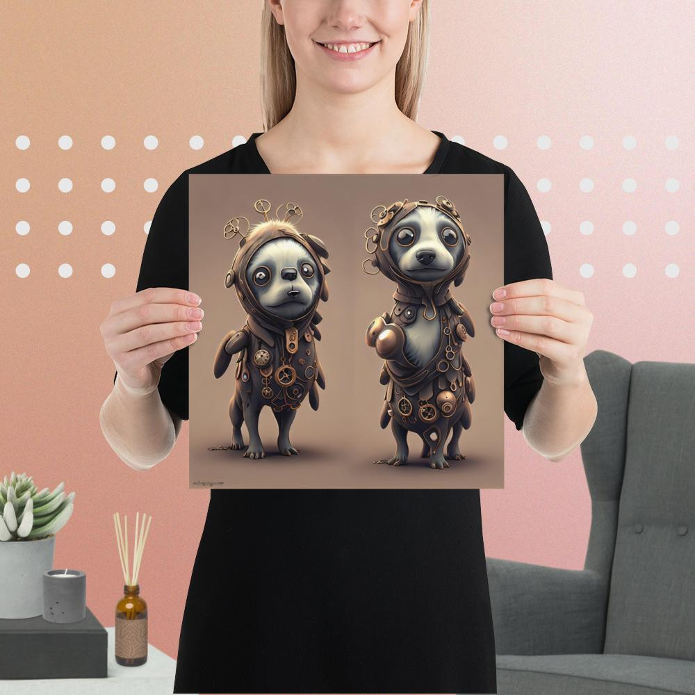 Poster Dog Steampunk Cute 
