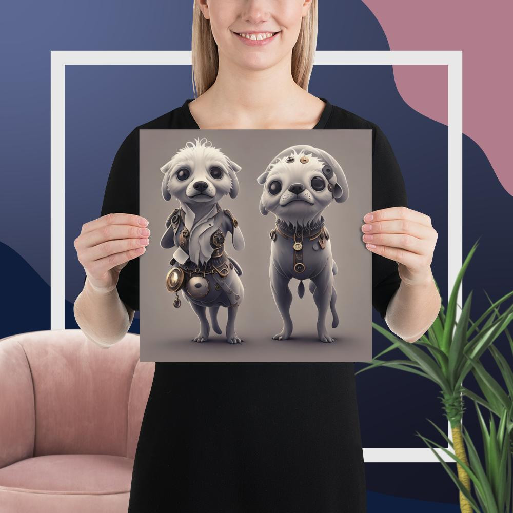Poster Dog Steampunk Cute
