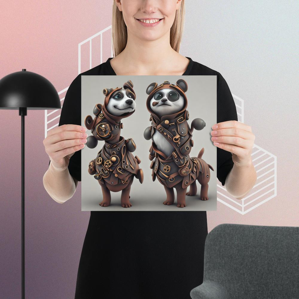 Poster Dog Steampunk Cute